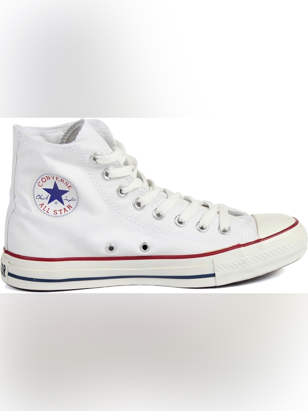 Converse All Star Chuck Taylor White High-Top Canvas Sneaker, Size 8.5 Women’s